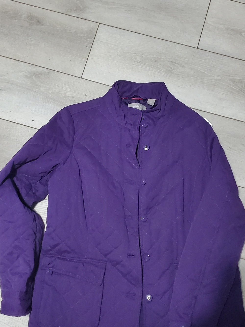 Liz Claiborbe Purple Quilted Coat